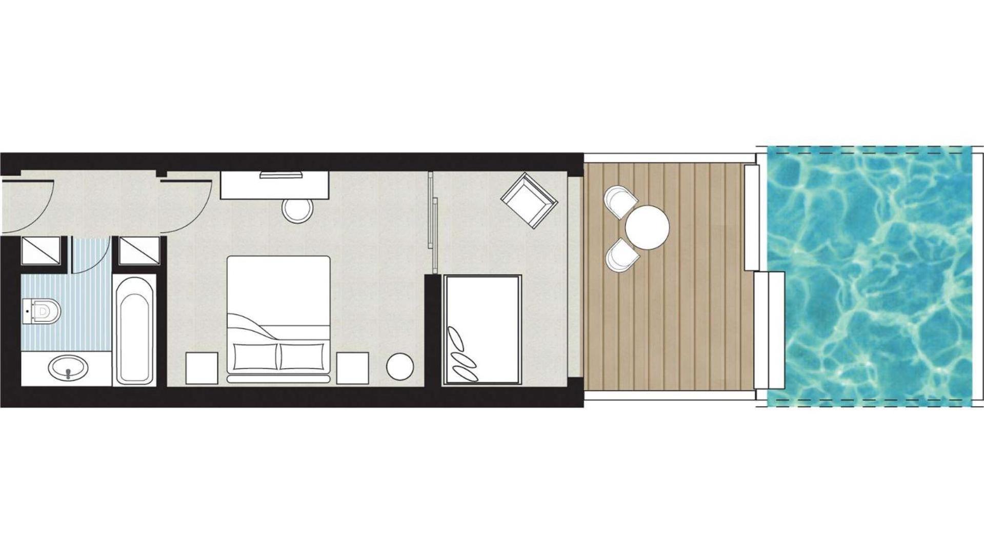 Swim Up Guestroom Sea View Garden