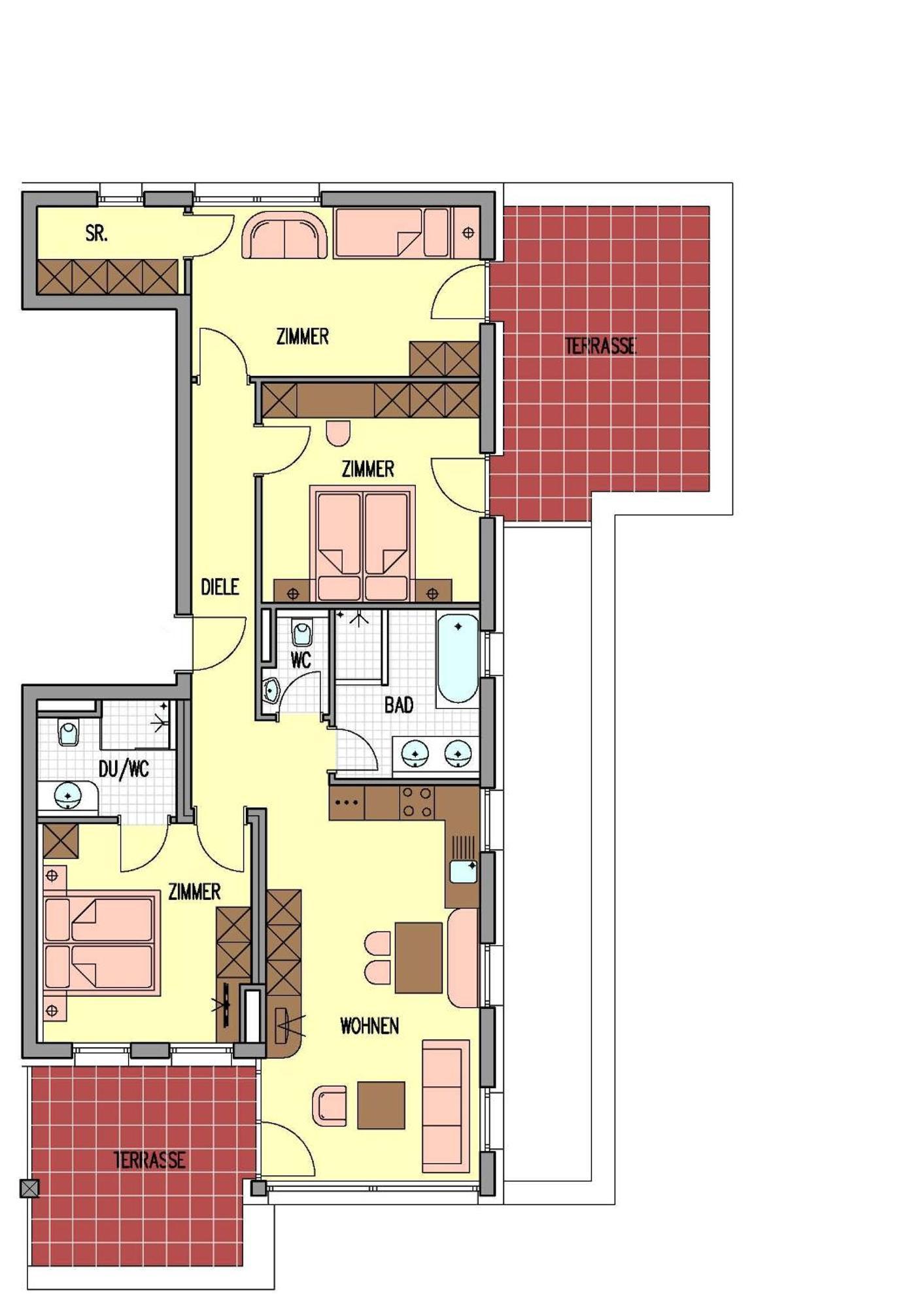 Apartment mit 3 Schlafzimmern