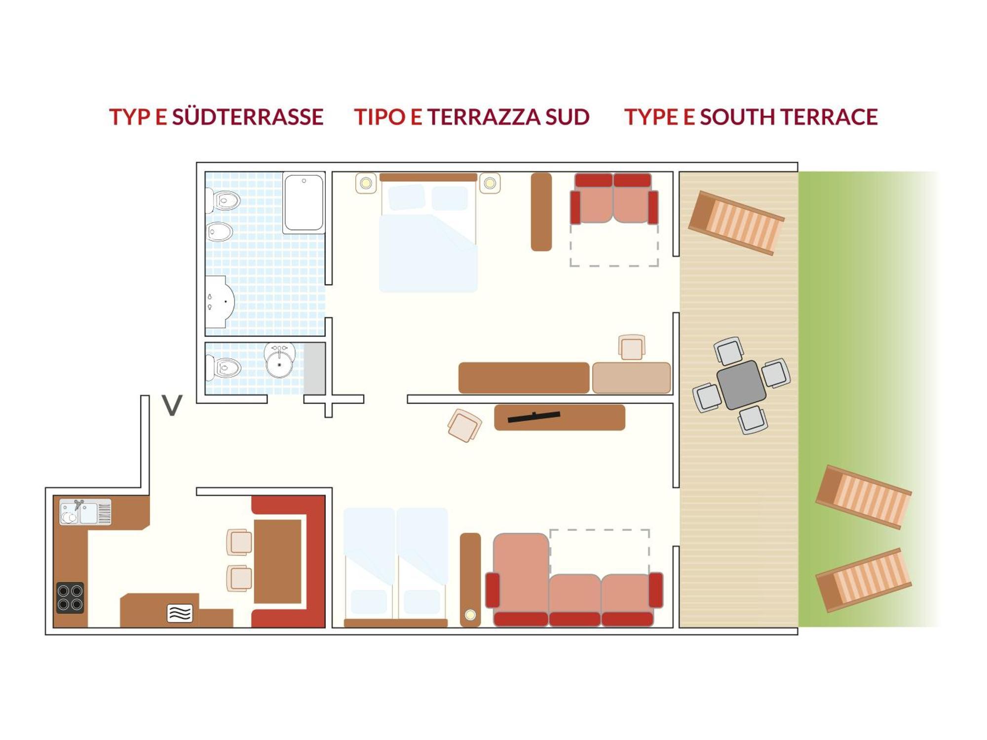 Apartment mit Terrasse