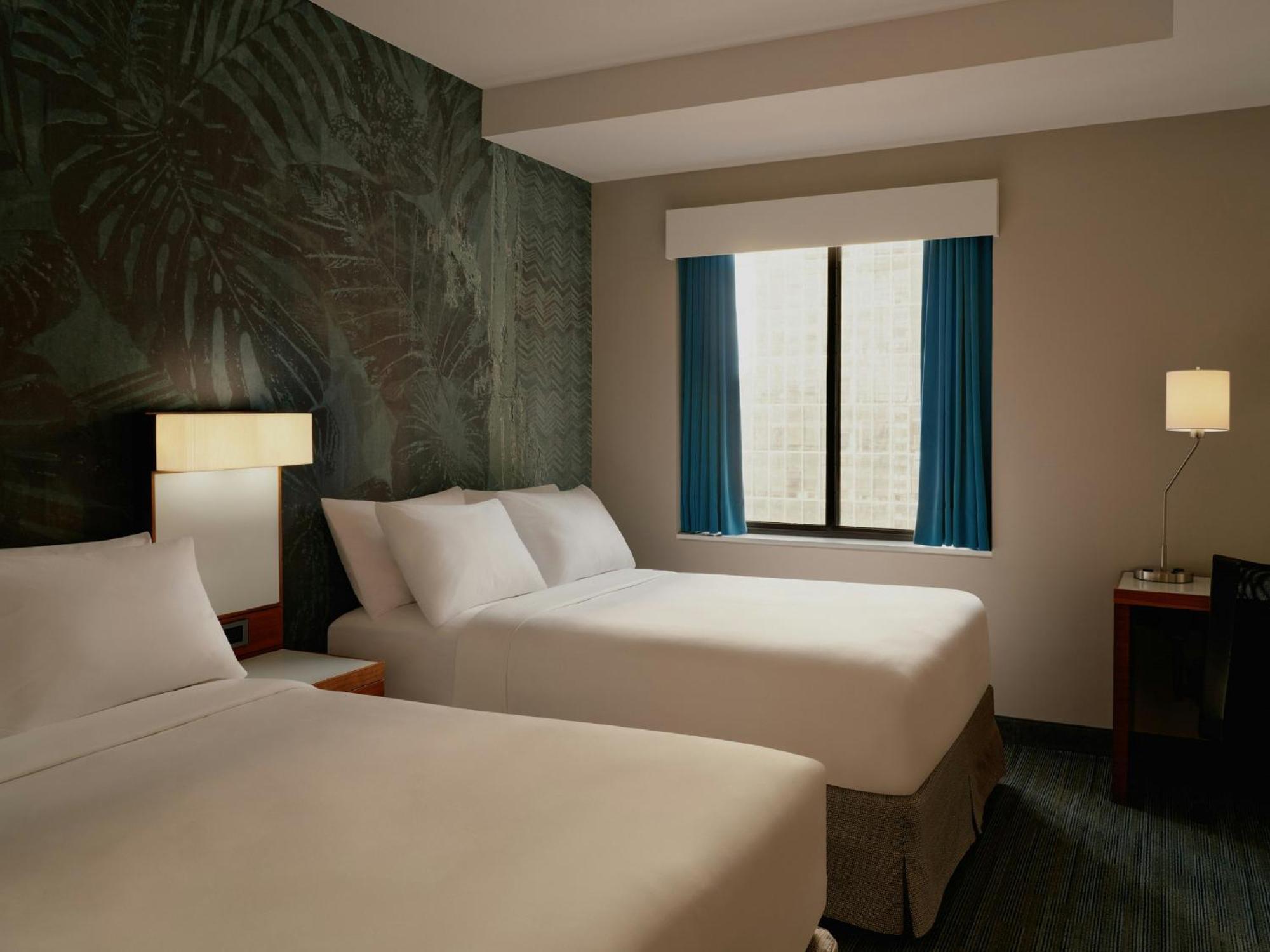 Standard Room Two Double Beds City View