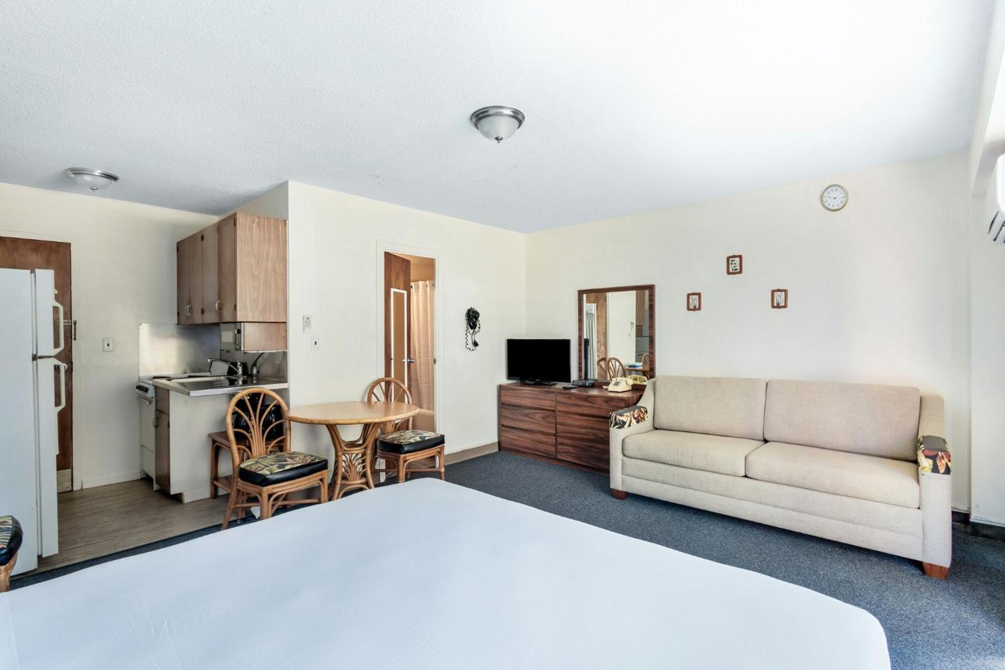 Deluxe Studio King Sofa Sleeper Full Kitchen