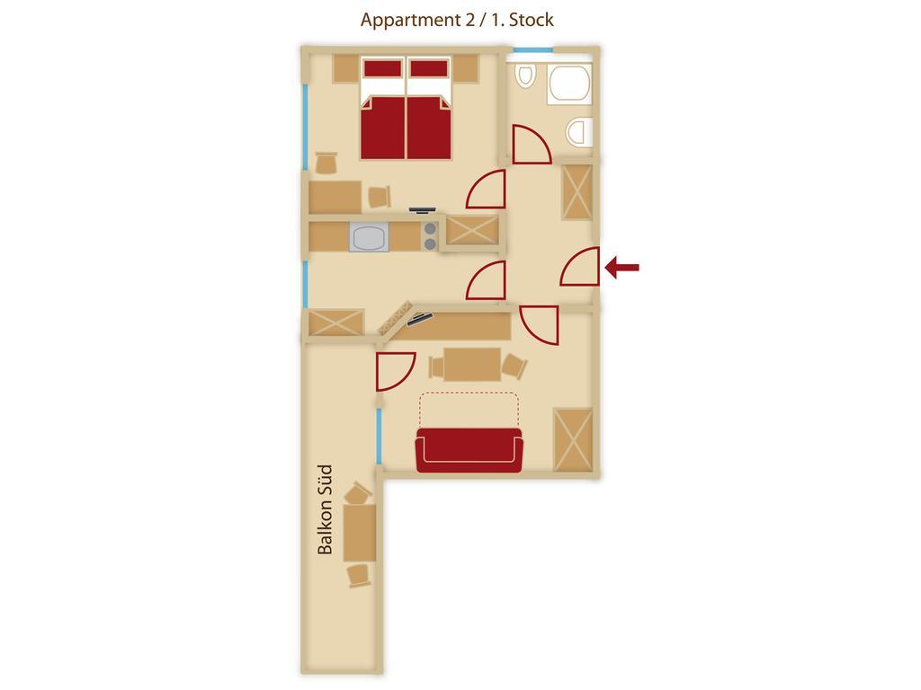 Apartment mit 1 Schlafzimmer
